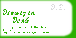dionizia deak business card
